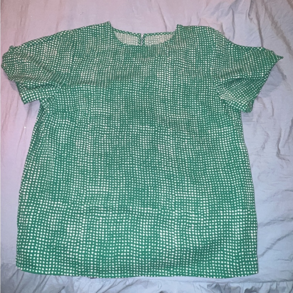 Gomorn Green Polka Dot Blouse